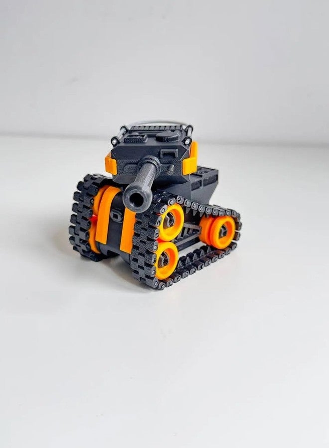 3D CRAFT 3D Printed Mini Tank Toy for Kids | Articulated Tracks, Rotating Turret & Smooth Play Movement | Creative Desk Toy Model | Fun Gift for Play & Display - Image 3
